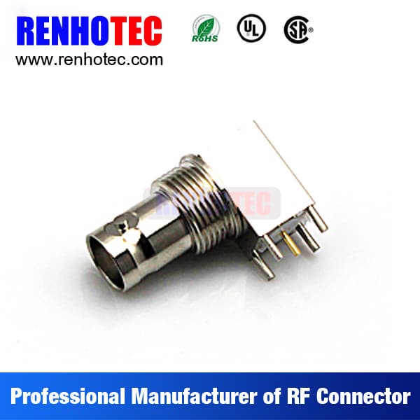 BNC Female 90 degree Wire F Connector for PCB